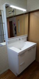 【洗面台】宮崎市 リフォーム 洗面化粧台取替工事
