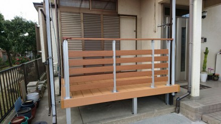 経年劣化の木製の縁側を、洗濯物が干しやすいデッキにしたい！