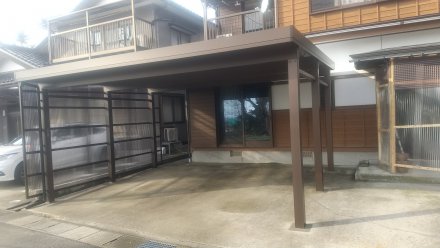 カーポート設置２０２３春～片面サイドパネル～：珠洲市