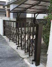【広島市佐伯区】伸縮門扉取替工事【五日市エリア】