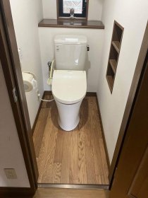 落ち着きと使いやすさを整えたトイレリフォーム　八王子市K様邸