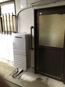 石油・薪兼用風呂釜からガスふろ給湯器への取替工事／福知山