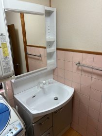洗面化粧台取替工事／綾部