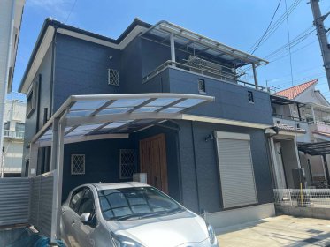 岸和田市　K様邸　外壁/屋根塗装・玄関ドア・タイルリフォーム