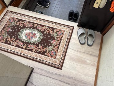 【藤岡市　床リフォーム】段差解消！メープル柄が彩る安心の床