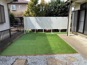 【本庄市　外構リフォーム】安心して子供たちを遊ばせられます！