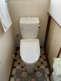 狭山市　トイレリフォーム　LIXILアメージュ