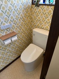 狭山市　トイレリフォーム　ピュアレストQR・アプリコットF2