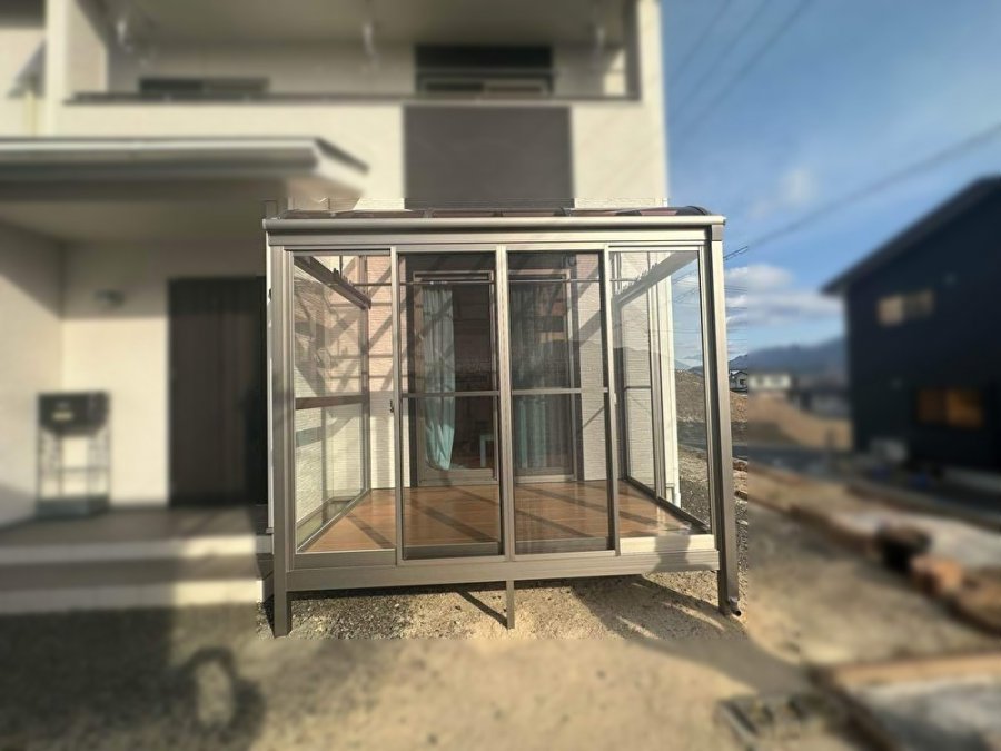 雨の日でも外干し！外構リフォーム｜岩手県下閉伊郡