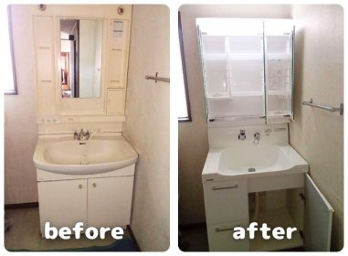 汚れが付きにくく、割れにくいボウルの洗面化粧台／刈谷市