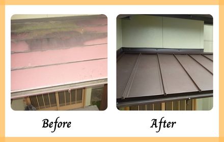 刈谷市の玄関庇修繕事例｜戸建て