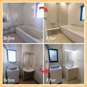 刈谷市の浴室・洗面室リフォーム事例｜築25年戸建て