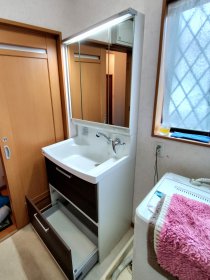 水廻り交換で使いやすく！洗面化粧台交換｜浜松市浜名区