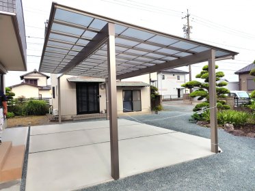 雨の日も快適！運動にも◎カーポート新設｜浜松市浜名区