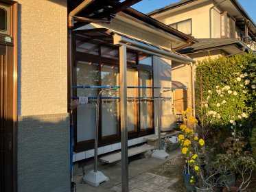 大崎市　テラス屋根・手すり取付工事