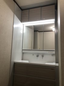 ミニキッチンを広々洗面に★名古屋市西区　洗面台リフォーム
