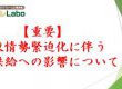 【重要】中東情勢緊迫化に伴う製品供給への影響について
