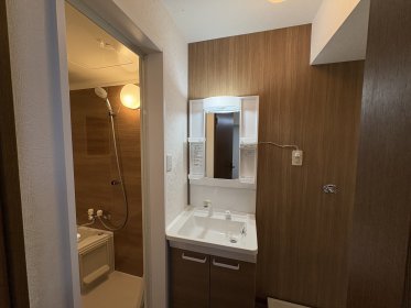 宮崎市｜今流行りのあたたかな木目でまとめた水回り！