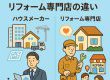 ハウスメーカーとリフォーム専門店：えさかの違い