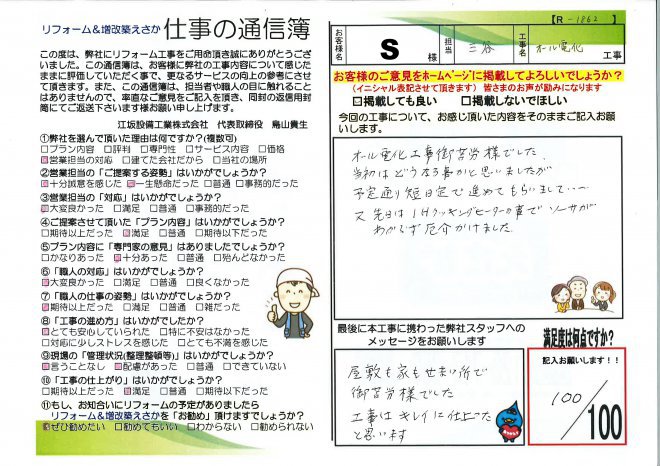 ⑳S様邸　オール電化工事【R1862】