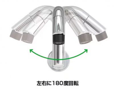 自在に動く“くるくる水栓”