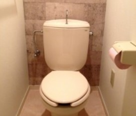 タンクの上の手洗器で洗うとよく洗えず床もビショビショ