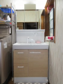 日立市　リフォーム　洗面化粧台交換工事