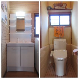 日立市　リフォーム　洗面台・トイレ改修工事