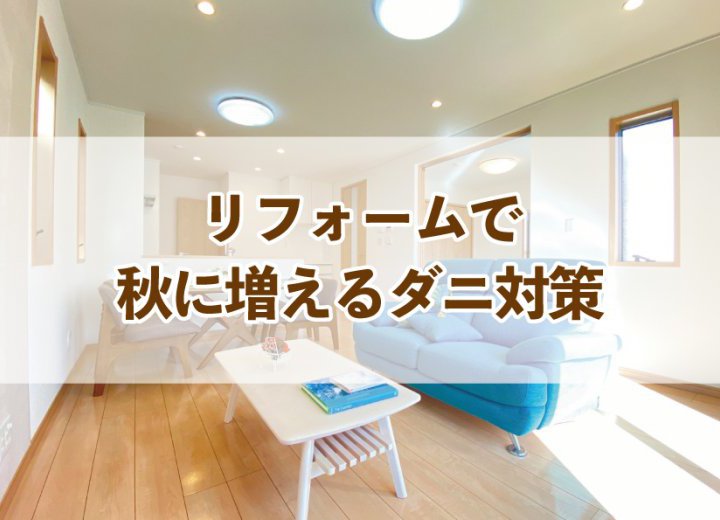 リフォームで秋に増えるダニ対策【Re:kurasuお役立ち情報コラムVol.62】