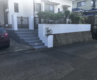 佐世保市 擁壁・外階段工事