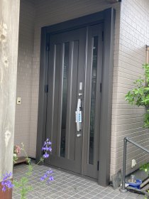 茨城県常総市　玄関ドア改修工事